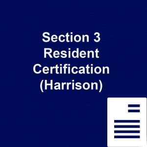 Section 3 Resident Certification Harrison